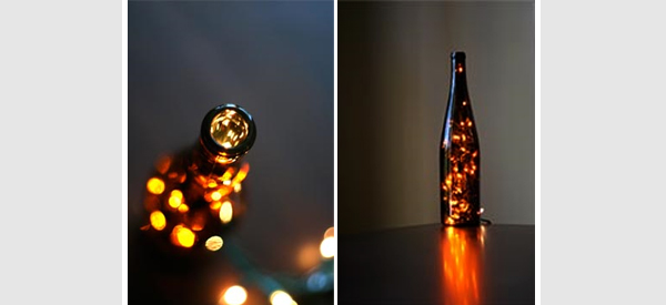 diy wine bottle lamp