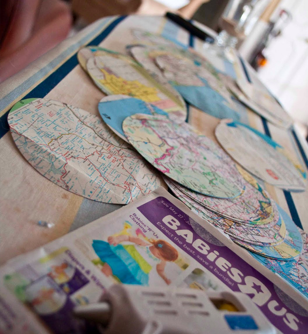 DIY Vintage Map Lantern