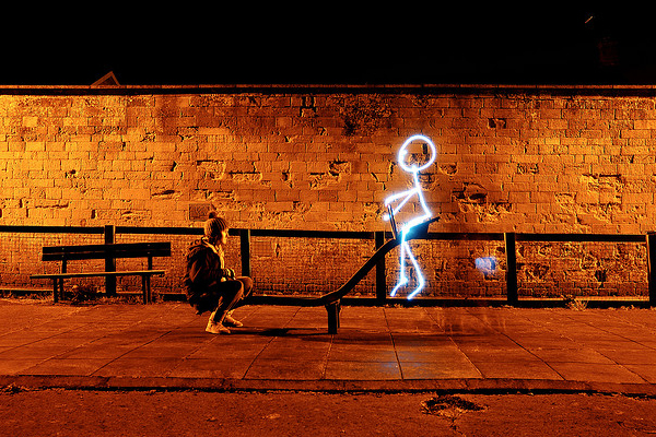 light painting see saw