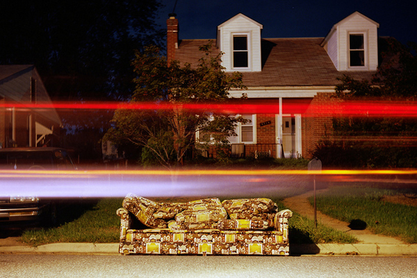 light painting street