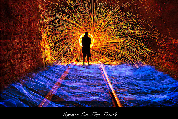 light painting train tracks