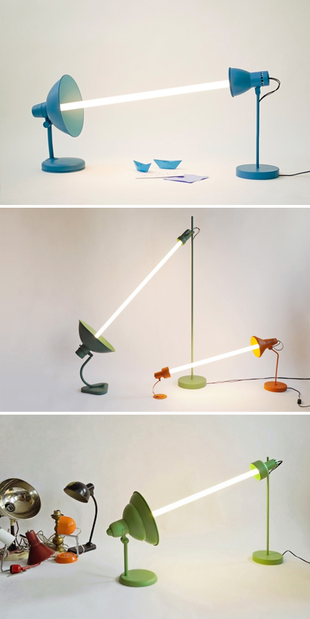 Upcycled Florescent Lamps