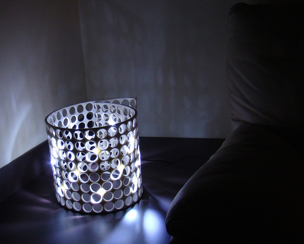 DIY recycled felt light