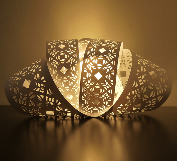 Laser Etched Paper Lamp