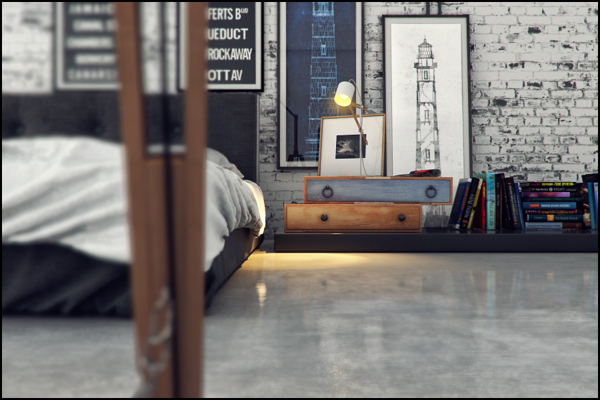 Industrial Bedroom Interior Design