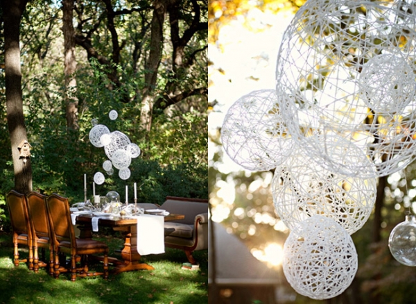 DIY String Chandelier