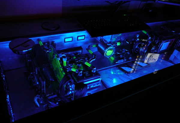 LED PC In A Desk